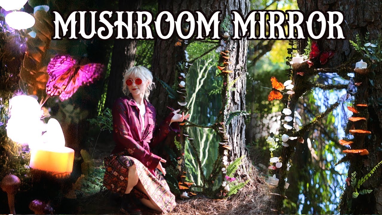 I made one of those fairycore mirrors ✨(and it glows to make my moth brain happy)