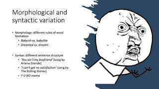 LNG100: Language Variation and Change 2