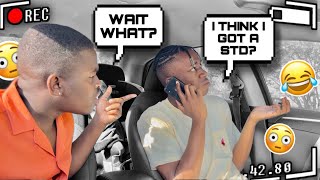 Saying “ I THINK I GOT A STD” Then Leaving The Car To See My Boyfriends Reaction!!!