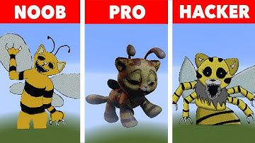 Minecraft Pixel art 💥 (Poppy Playtime Cat Bee) NOOB vs PRO vs HACKER