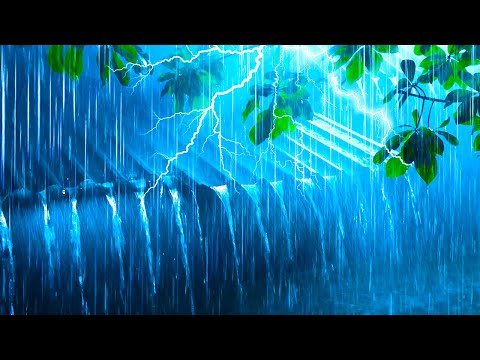 Beat Insomnia To Sleep Well With Torrential Rain Insect Sounds And Rolling Thunder On A Metal Roof 