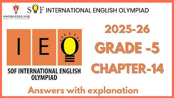 IEO International English Olympiad Class -5 Chapter-14 Spoken and Written Expression Olympiad 25-26