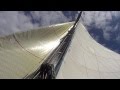 Racing yacht action