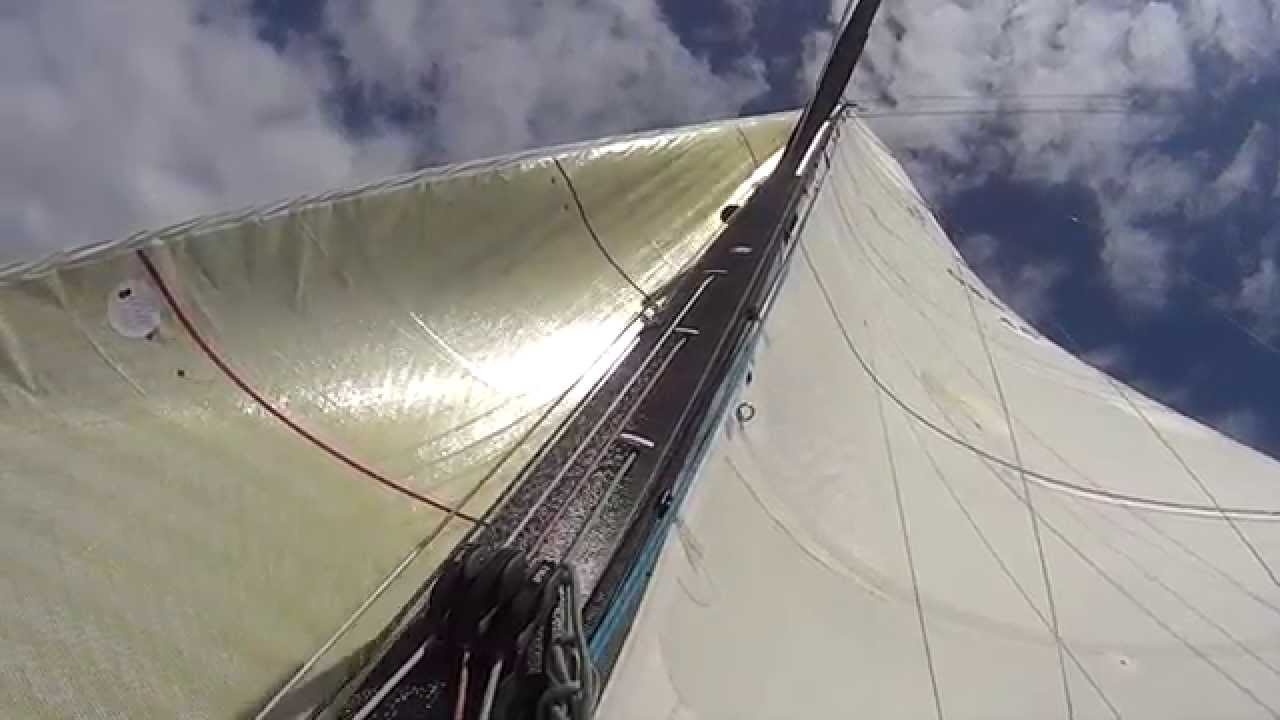 Racing yacht action