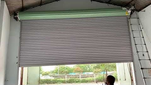 Cửa cuốn tấm liền siêu to tại Hà Nội lắp mô tơ cửa cuốn. Gía cửa cuốn LH 0982.802.286