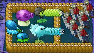 999 Gatling Pea Vs Team Shroom Vs Team Ice Plants  Plants vs Zombies