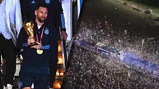 Messi Celebrates victory in Argentina | Crazy Scenes in Buenos Aires