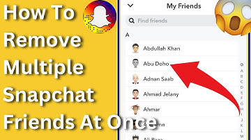 How To Remove Multiple Snapchat Friends At Once