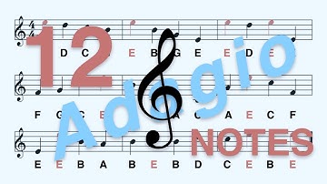 G Clef (Treble Clef): Learn to Read the E Note in Less Than 2 Minutes - Adagio, 12 Notes