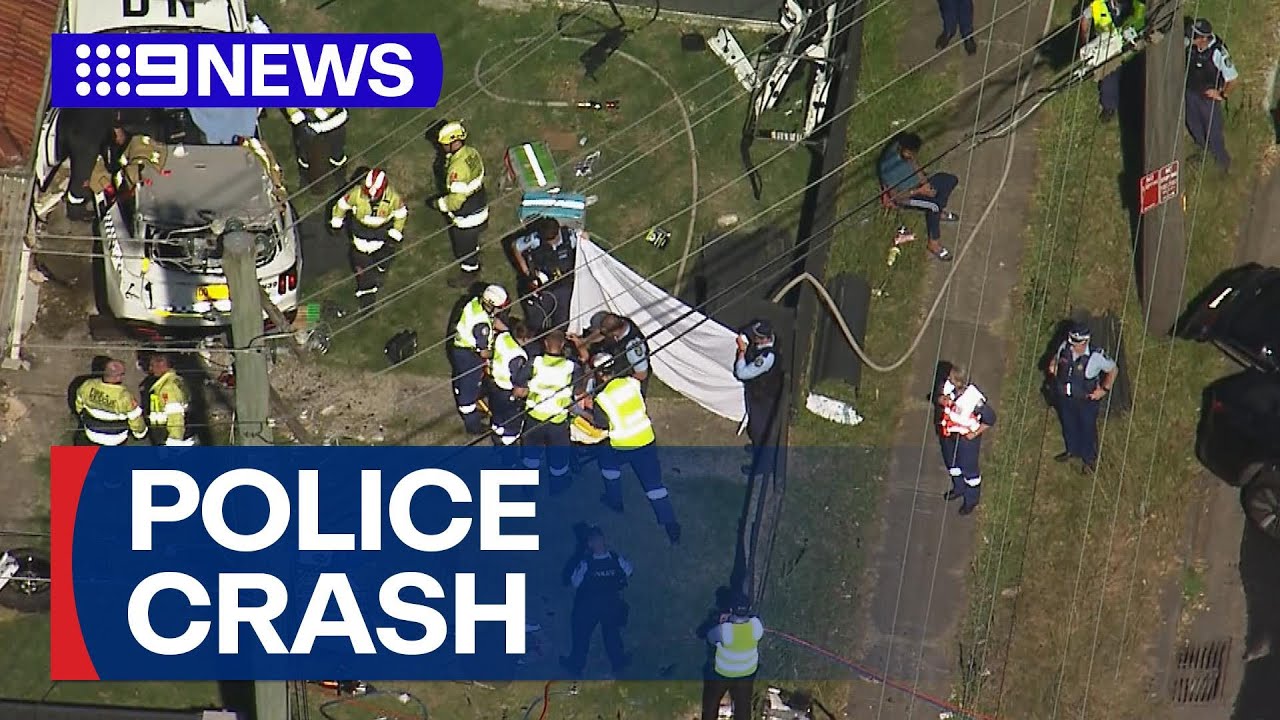 Major rescue operation to free police officer following crash | 9 News ...