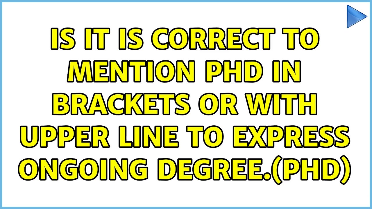 what does phd in brackets mean