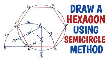 How to construct a hexagon using semicircle method..[SECOND METHOD]