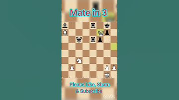 || Mate in 3||#shorts #chess  #checkmate #learnchess  #tactics   #chessforbeginners#checkmatetricks