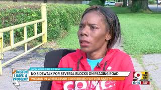 Houston, I Have a Problem: No sidewalk for several blocks on Reading Road