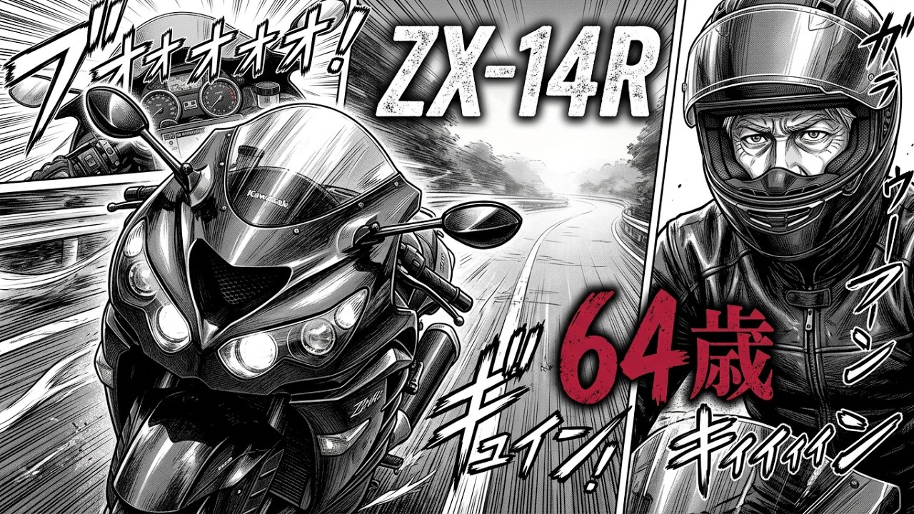 64歳ライダーZX14Rで朝活いまさら些細な不満インプレ - YouTube