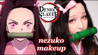 Nezuko makeup แต่งหน้าเป็นเนซึโกะจัง 寵門禰豆子 | Soundtiss