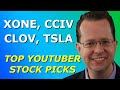 XONE, CCIV, CLOV, TSLA - Top 10 YouTuber Stock Picks for Monday, February 22, 2021 - Part 1