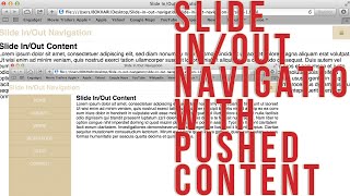 Slide In/Out Navigation with Pushed Content - v1.2