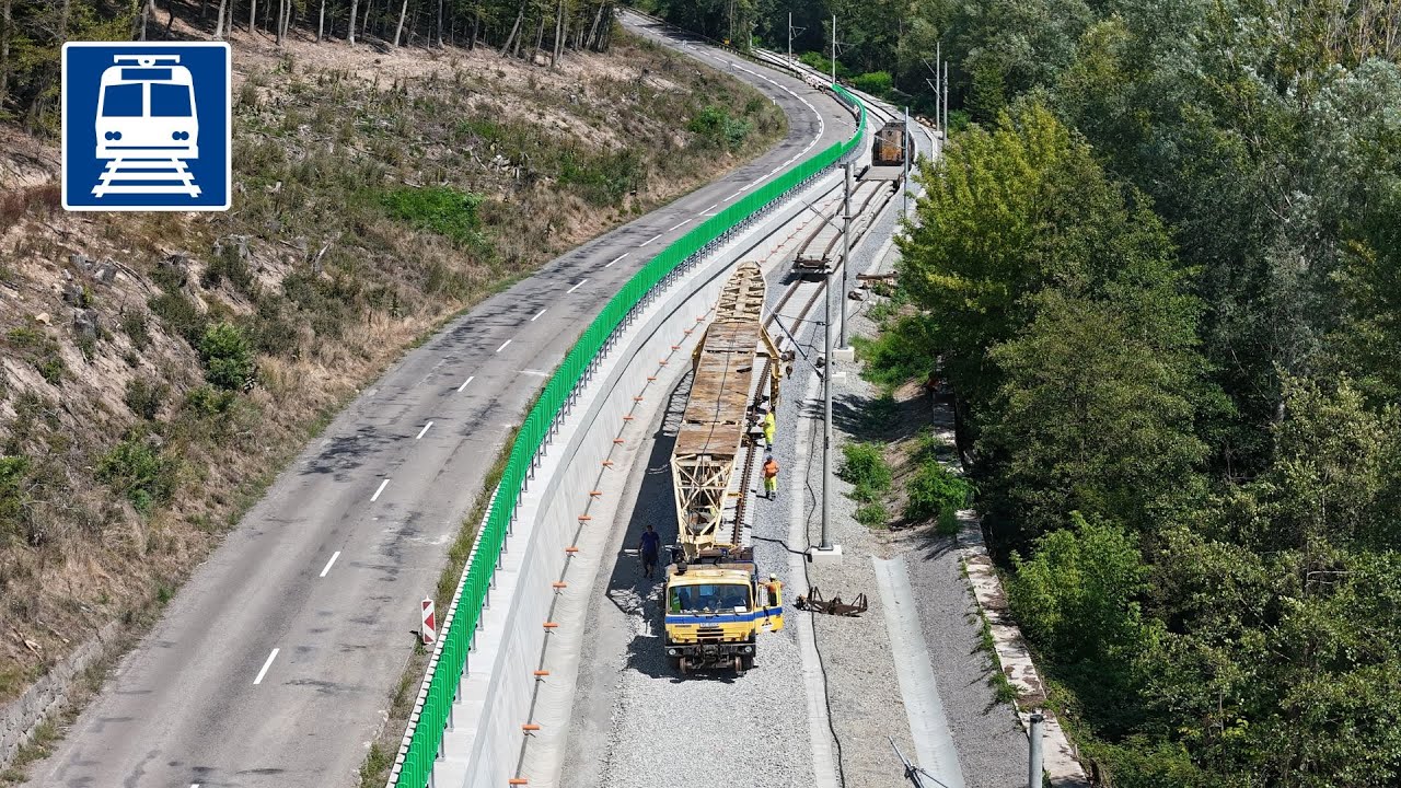 Modernizácia železničnej trate Hronský Beňadik - Nová Baňa (1/2). August 2025