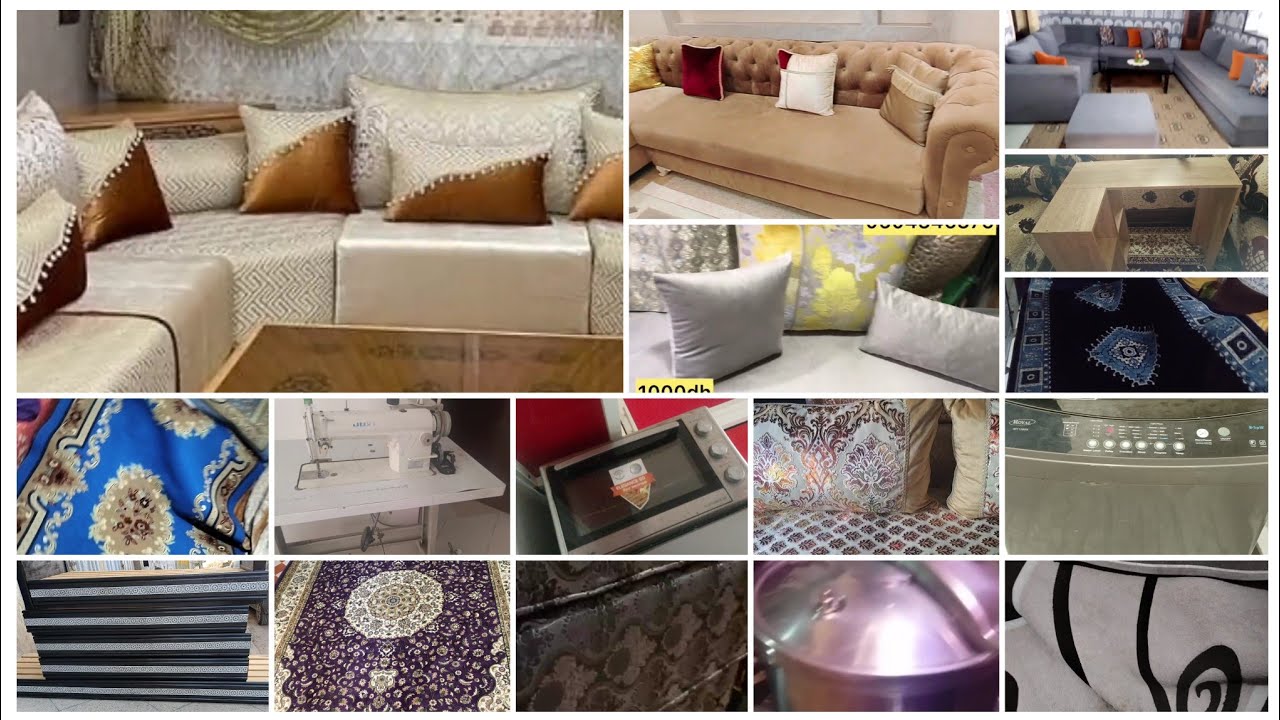 اثاث مستعمل وجديد صالونات آلة غسيل سدادر مضارب جداد آلات خياطة Xbox زرابي طلامط متنوعة