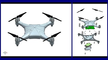 Drone 3D model design || NX sequence animation