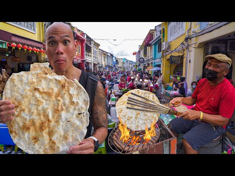 Thailand Street Food in Phuket - EATING GOONG TEN LIVE DANCING SHRIMP SALAD + PHUKET NIGHT MARKET