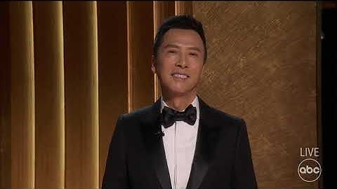 Donnie Yen (甄子丹) presenting at Oscars 2023 - 95th Academy Awards - Everything Everywhere All At Once