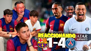 REACCIONANDO al FC BARCELONA 1-4 PSG *eliminados por una roja..*