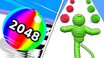 Ball Run 2048 vs Rope Man Run |🟩🥑💚🥑🟩| All Level Gameplay Android iOS GH3622