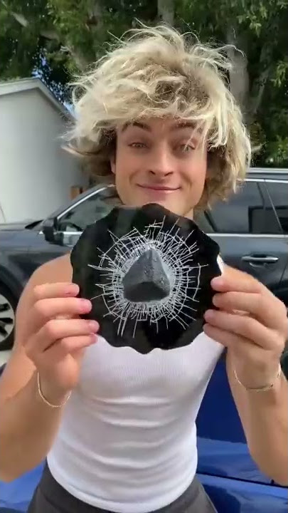 Fake rock through windshield prank 😂 | topperguild #shorts