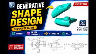Generative Shape Design - Sweep, Multi Surface, Symmetry in Catia | Catia V-6 | Design in Catia V-6