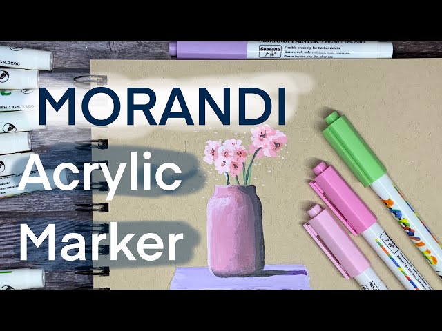 painting with acrylic markers! 🍊🎨 arrtx acrylic markers review 🖊 