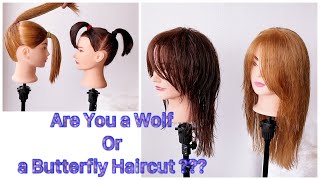 DIY ✂ Butterfly Haircut  VS Wolf Cut  ✨Tutorial Easy and Quick