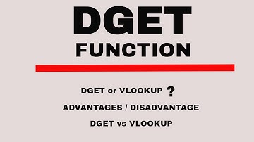 DGET vs VLOOKUP | Excel DGET Functions- solves VLOOKUP problem | DGET or VLOOKUP which one is better