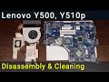 Lenovo Y500, Y510p disassembly and fan cleaning