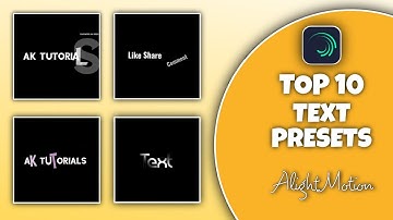 Alight Motion Text Presets Link | Text Effect Alight Motion