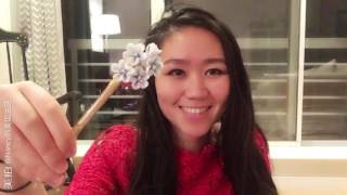 【Asian Beauty 】如何用瓷器发簪盘头 发髻 景德镇 how to make a bun using porcelain hair sticks #HoneyWithMilk