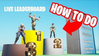 LIVE LEADERBOARD - tutorial