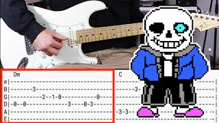 Video thumbnail of "MEGALOVANIA (Undertale) Guitar Tutorial in 1 minute!"