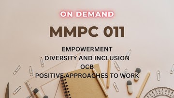 MMPC 011 On Demand video for block 4