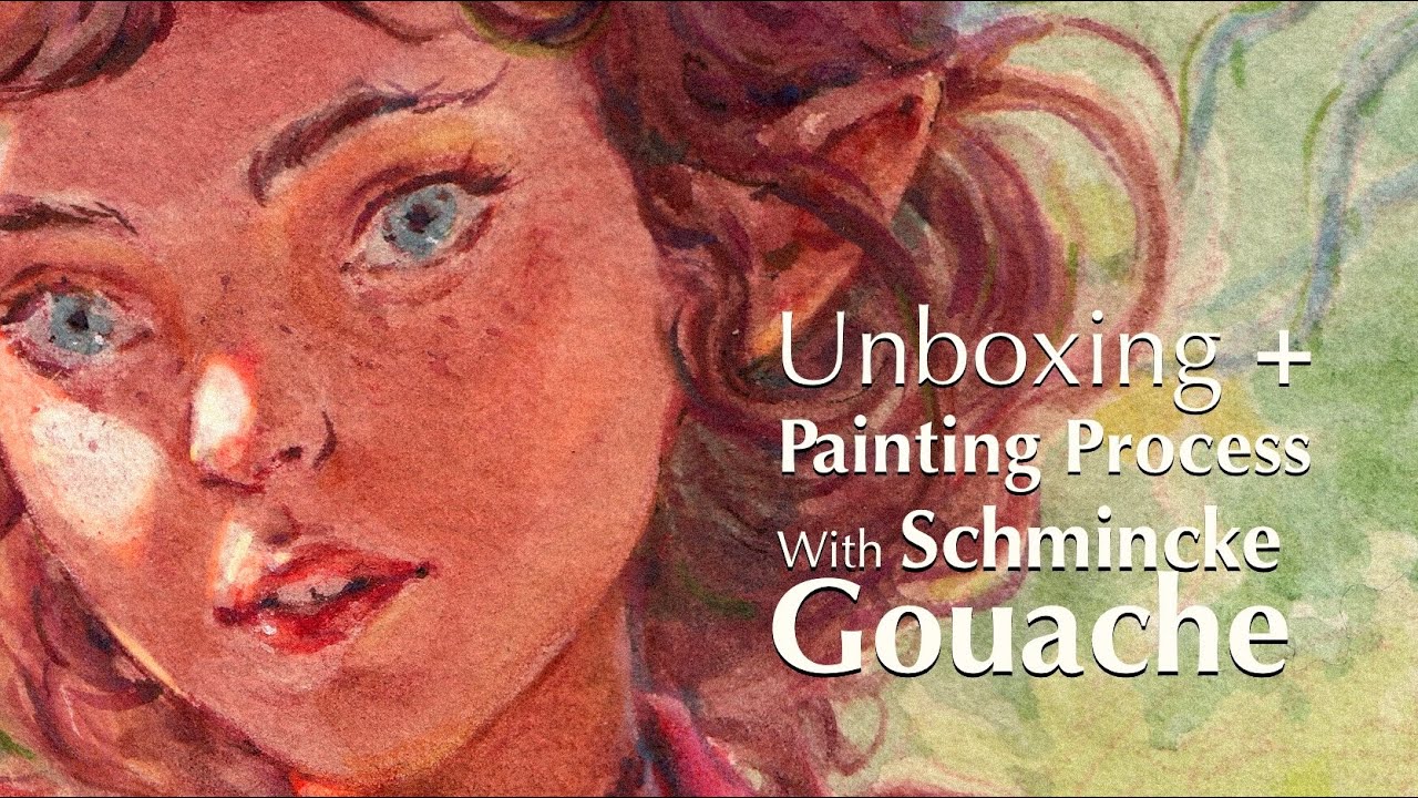 Step by step painting process with Schmincke gouache