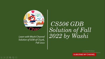 Revised Solution of CS506 GDB Fall 2022 SOL