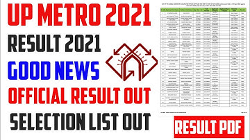 UP Metro Result Out 2021| LMRC Result Out ||UP Metro Official Selected Candidate List Out ||