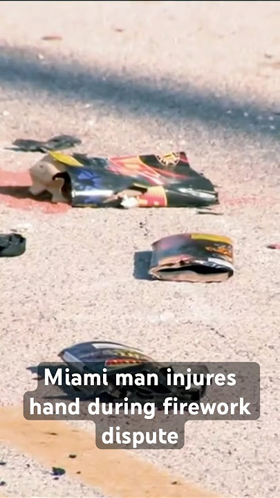 A Miami man injured his hand while playing with fireworks on the 4th of July, police say.
