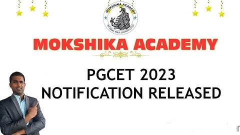 PGCET MBA/MCA/M.TECH 2023 NOTIFICATION