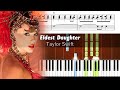 Taylor Swift Eldest Daughter Accurate Piano Tutorial With Sheet Music mp3