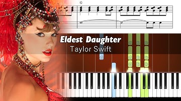 Taylor Swift - Eldest Daughter - Accurate Piano Tutorial with Sheet Music