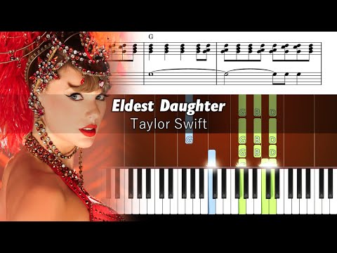 Taylor Swift - Eldest Daughter - Accurate Piano Tutorial with Sheet Music