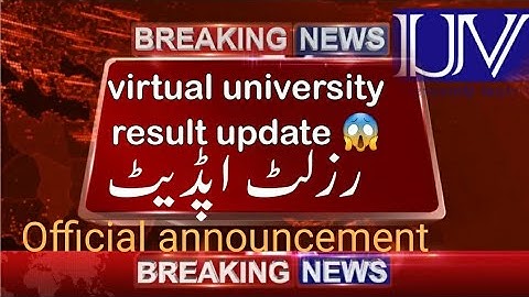 Virtual university result update// congratulations 🥳🥳/vu ka result update😱