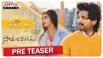 #AlaVaikunthapurramuloo - Samajavaragamana Pre Teaser | Allu Arjun | Trivikram | Thaman S | #AA19